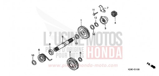 KICK STARTER SPINDLE CR125R1 de 2001